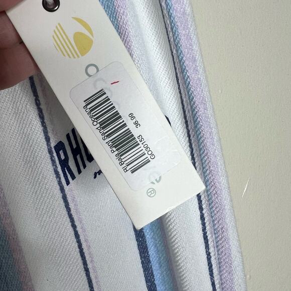 NWT Ocean Drive French Terry Pants LARGE Beach Rhone Island Striped Wide Leg - Picture 7 of 9